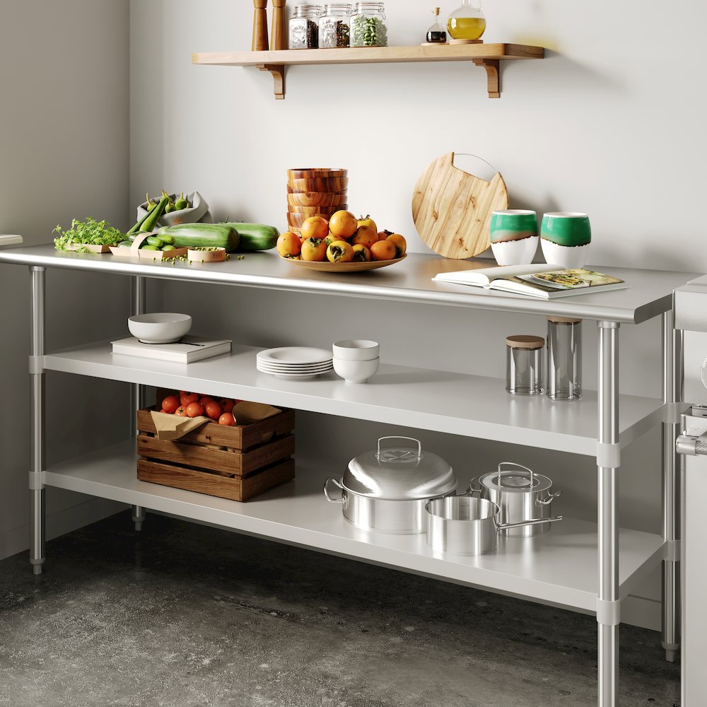 Under Shelf  - Adjustable Lower Shelf for 24" x 72" Stainless Steel Tables