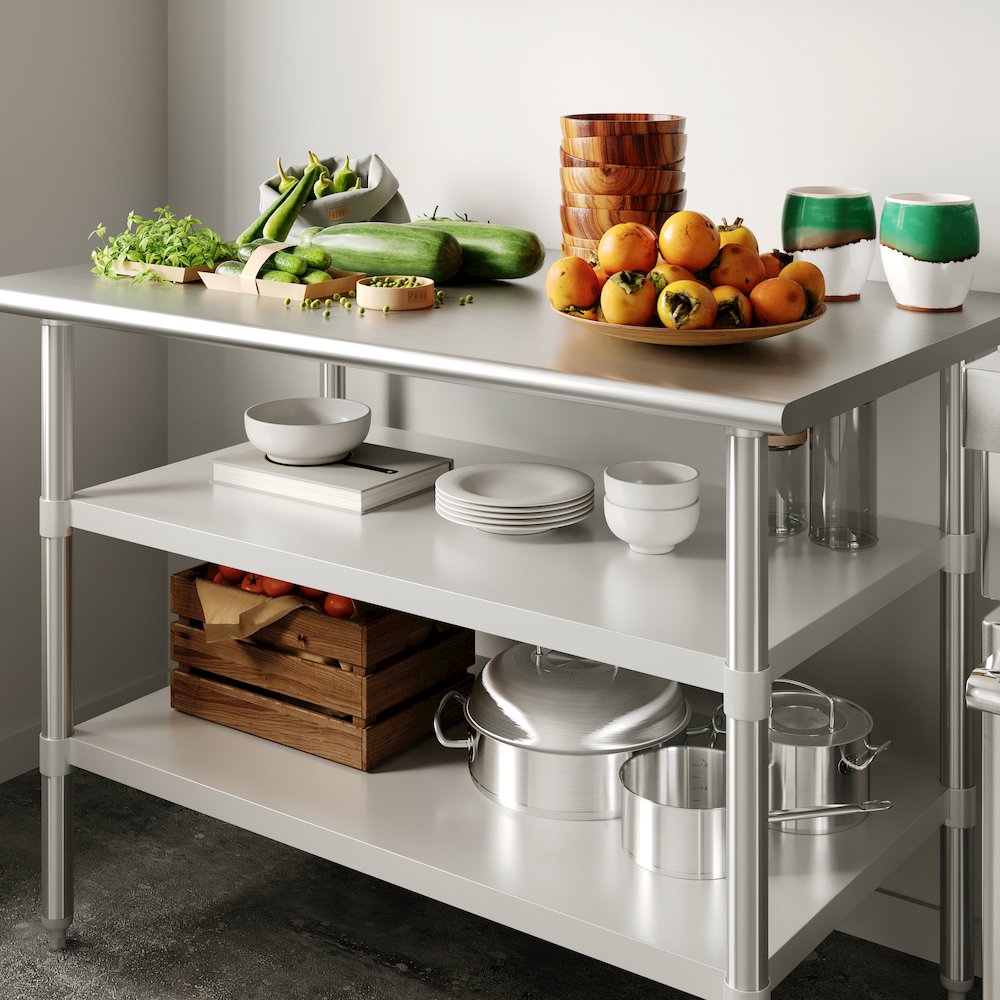 Under Shelf  - Adjustable Lower Shelf for 30" x 48" Stainless Steel Tables