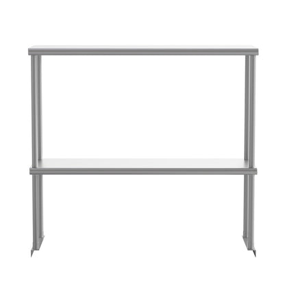 430 Stainless Steel 18 Gauge 36" x 12" Metal Kitchen Double Overshelf