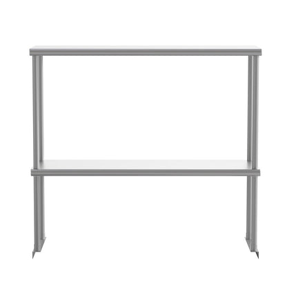 430 Stainless Steel 18 Gauge 36" x 12" Metal Kitchen Double Overshelf