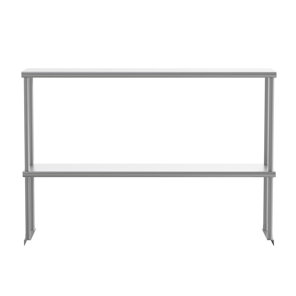 430 Stainless Steel 18 Gauge 48" x 12" Metal Kitchen Double Overshelf