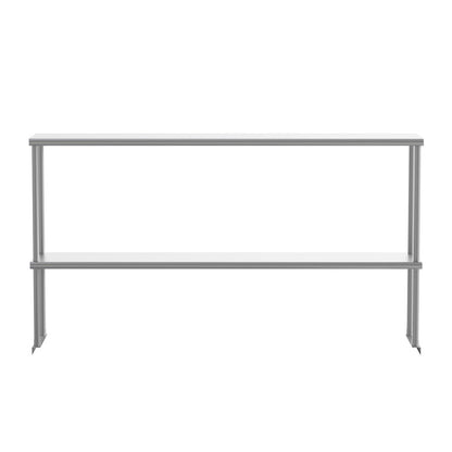 430 Stainless Steel 18 Gauge 60" x 12" Metal Kitchen Double Overshelf