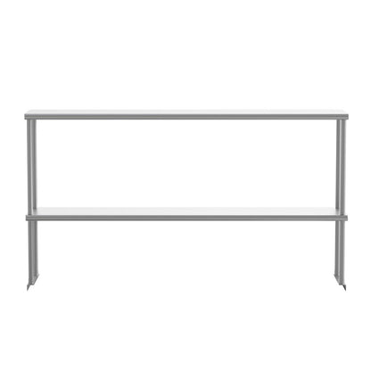 430 Stainless Steel 18 Gauge 60" x 12" Metal Kitchen Double Overshelf