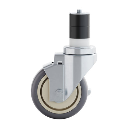 Set of 4 Heavy Duty Kitchen Casters with 2 Swivel Casters and 2 Locking Casters