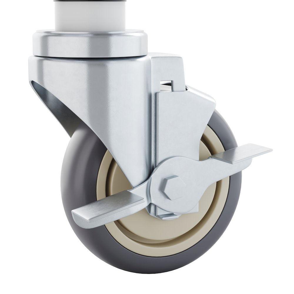 Set of 4 Heavy Duty Kitchen Casters with 2 Swivel Casters and 2 Locking Casters