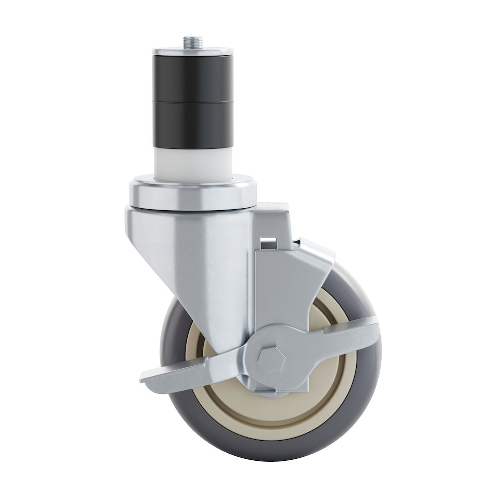 Set of 4 Heavy Duty Kitchen Casters with 2 Swivel Casters and 2 Locking Casters