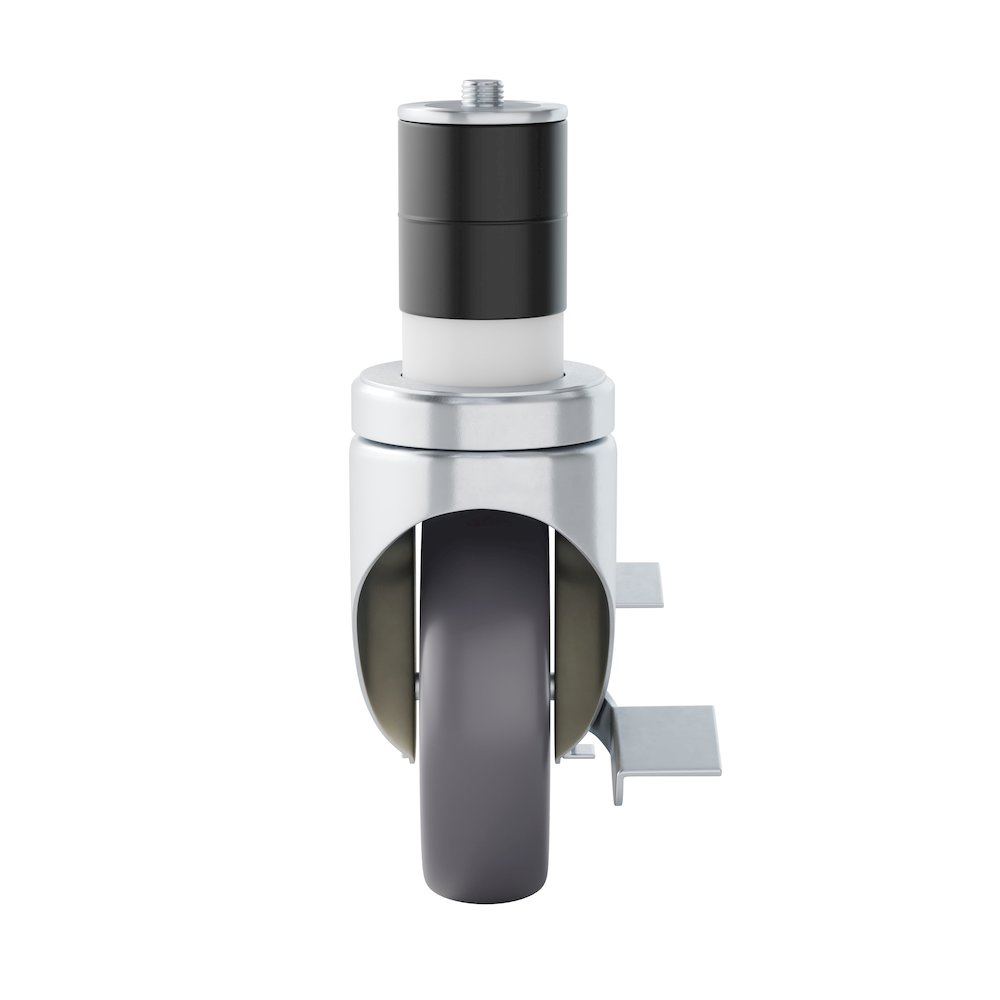 Set of 4 Heavy Duty Kitchen Casters with 2 Swivel Casters and 2 Locking Casters