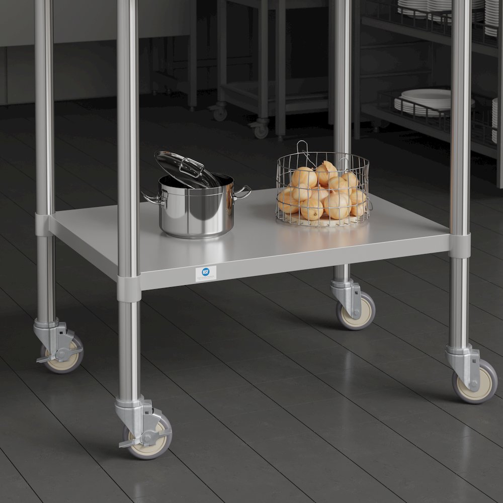 Set of 4 Heavy Duty Kitchen Casters with 2 Swivel Casters and 2 Locking Casters