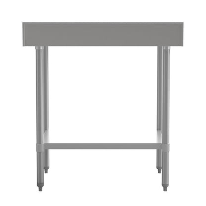 430 Stainless Steel 18 Gauge Kitchen Prep and Work Table, Stainless Steel