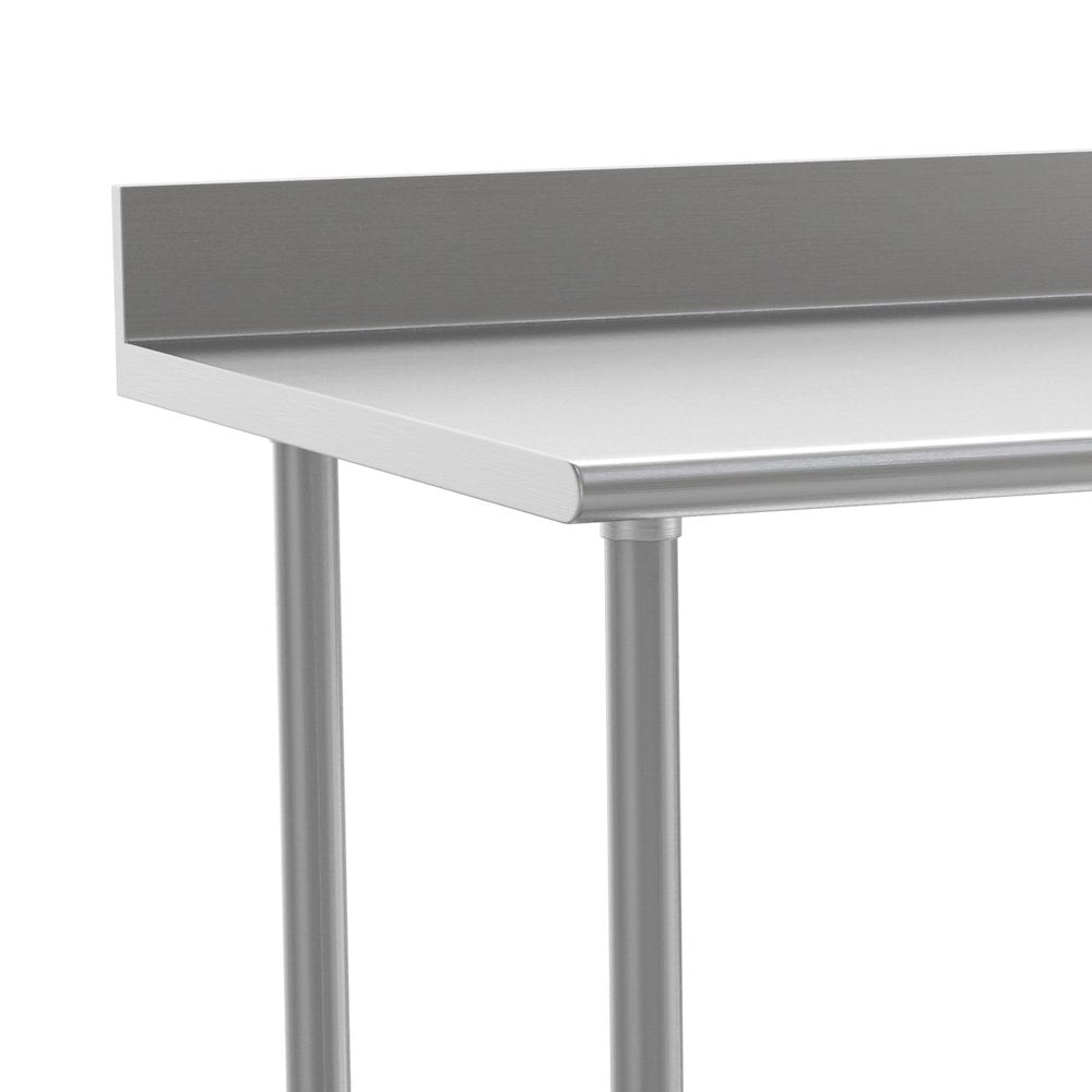 430 Stainless Steel 18 Gauge Kitchen Prep and Work Table, Stainless Steel