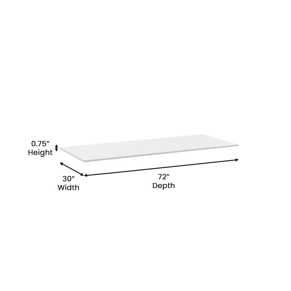 High-Pressure 0.75" Thick Poly Top Cutting Board with Brackets