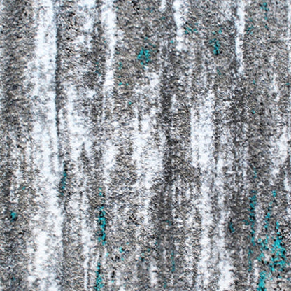 2' x 11' Distressed Turquoise Olefin Area Rug for Entryway, Living Room, Bedroom