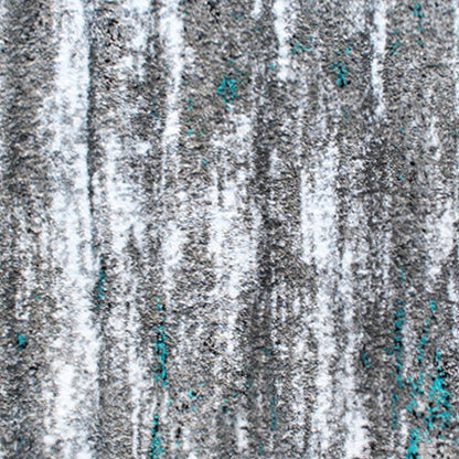 3' x 16' Distressed Gray Olefin Area Rug for Entryway, Living Room, Bedroom