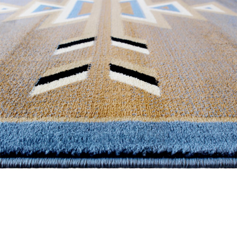 Southwestern 8' x 10' Blue Area Rug - Olefin Rug