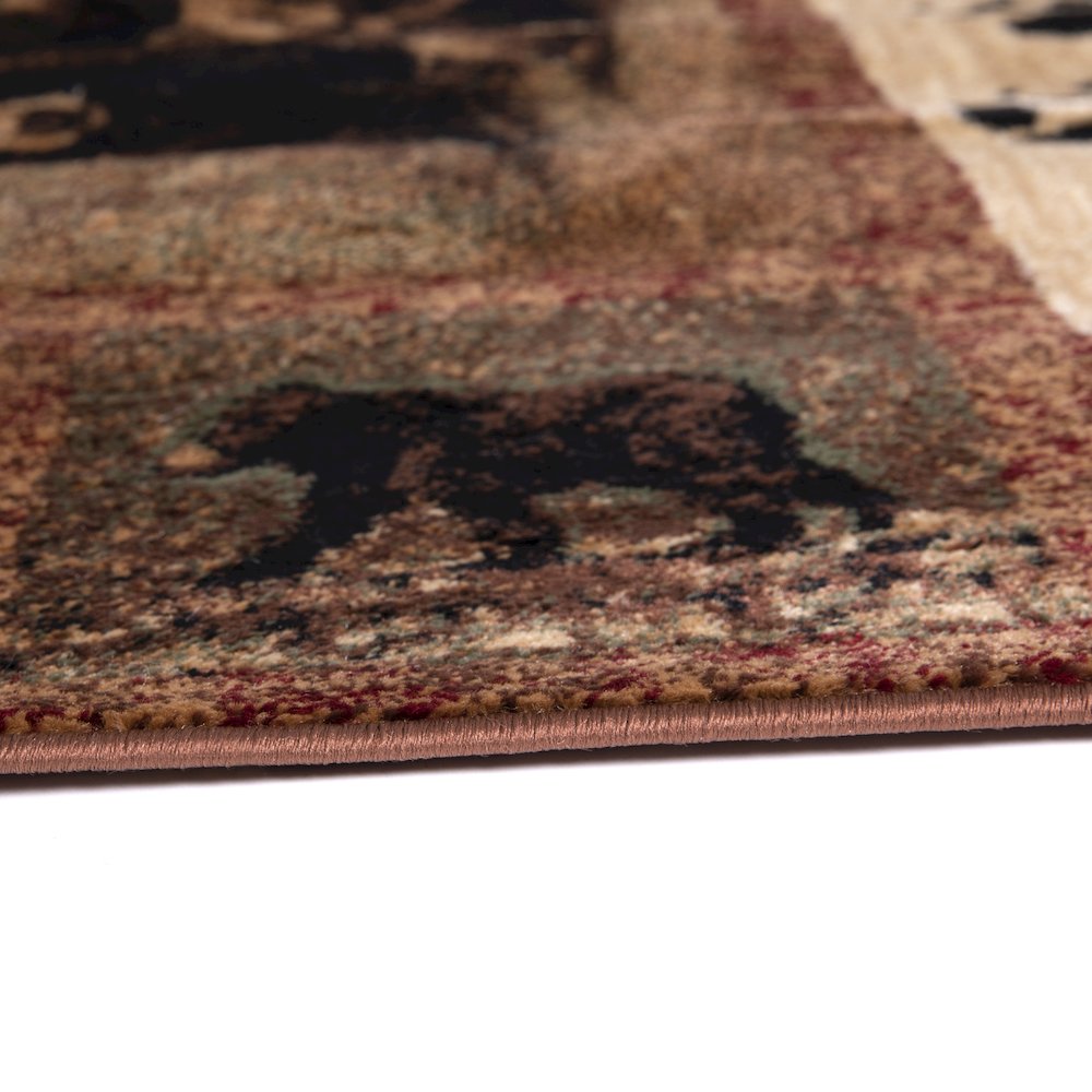 2' x 3' Mother Bear, Cubs Nature Themed Olefin Area Rug