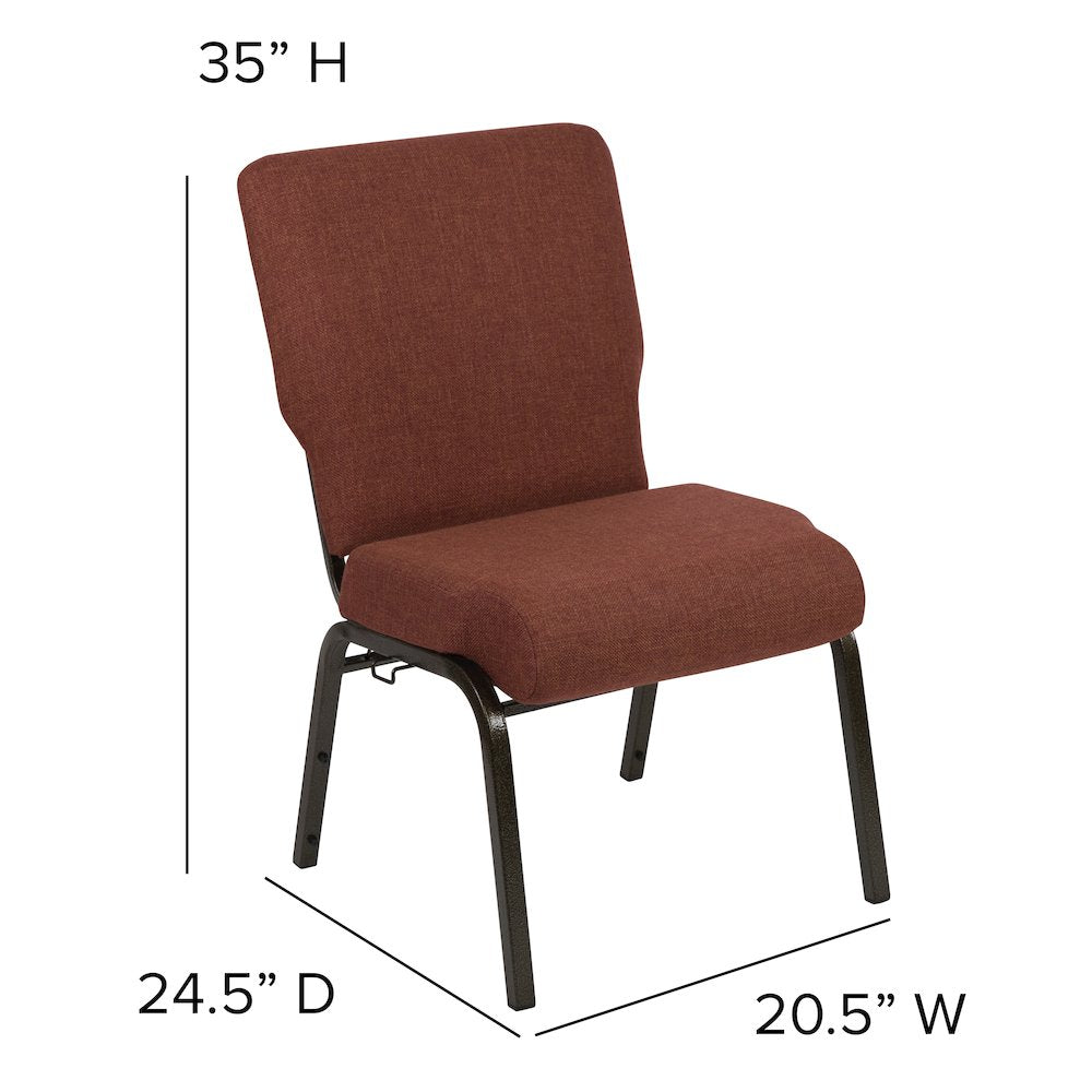20.5 in. Cinnamon Molded Foam Church Chair