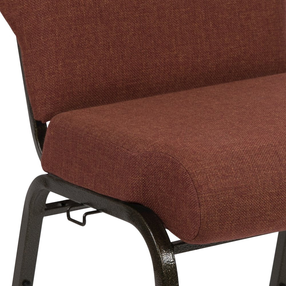 20.5 in. Cinnamon Molded Foam Church Chair