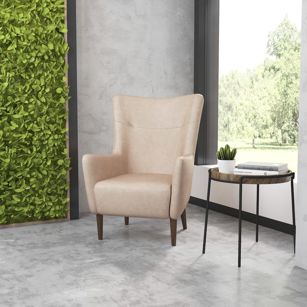 Modern Commercial Grade Wingback Accent Chair