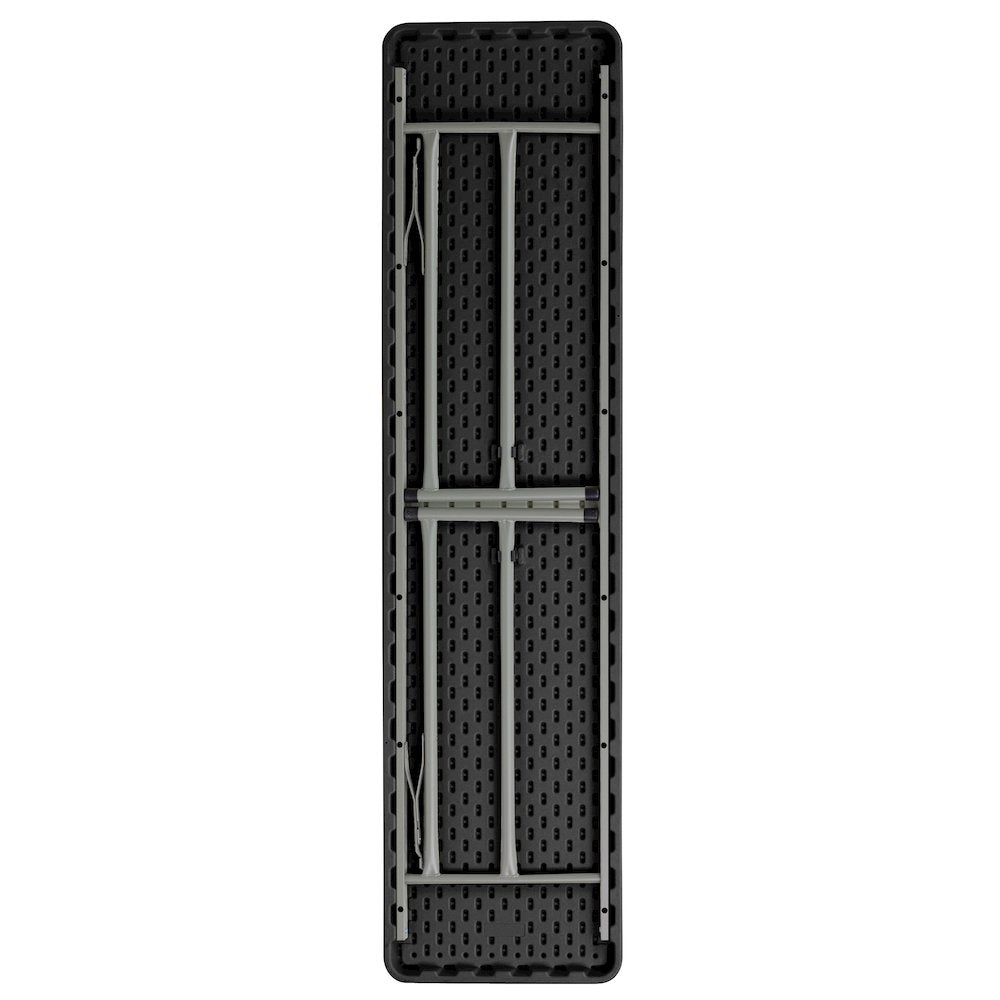 6-Foot Black Plastic Folding Training Table