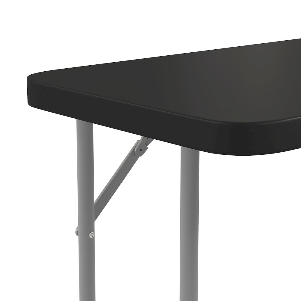 6-Foot Black Plastic Folding Training Table