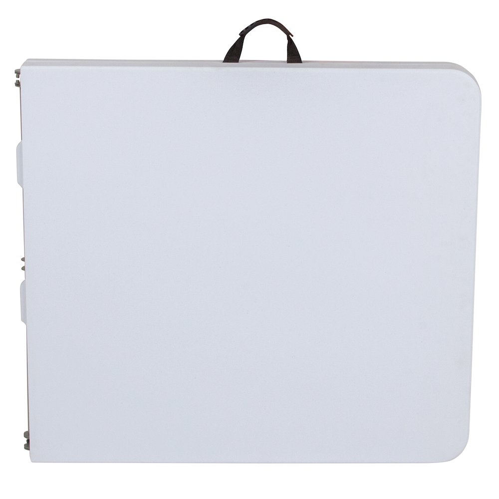 5-Foot Height Bi-Fold Granite White Plastic Banquet and Event Folding Table