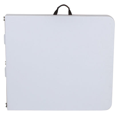 5-Foot Height Bi-Fold Granite White Plastic Banquet and Event Folding Table