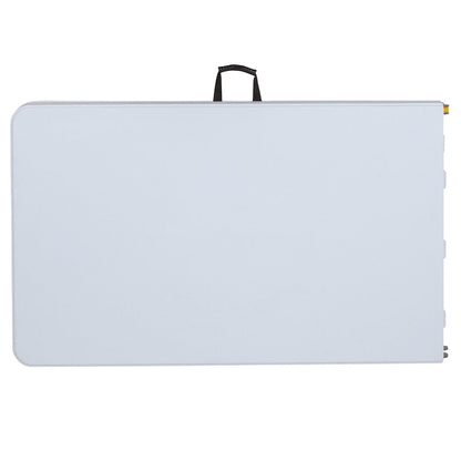 8-Foot Height Bi-Fold Granite White Plastic Banquet and Event Folding Table
