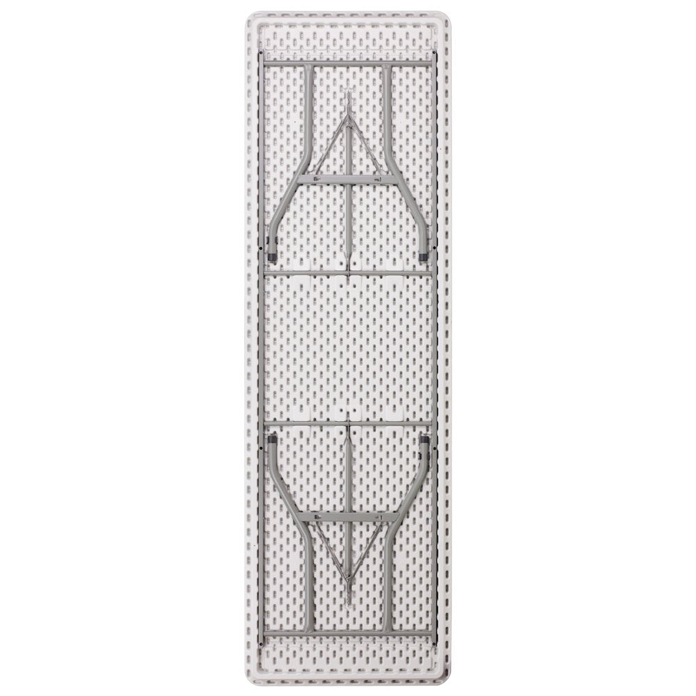 8-Foot Granite White Plastic Folding Table