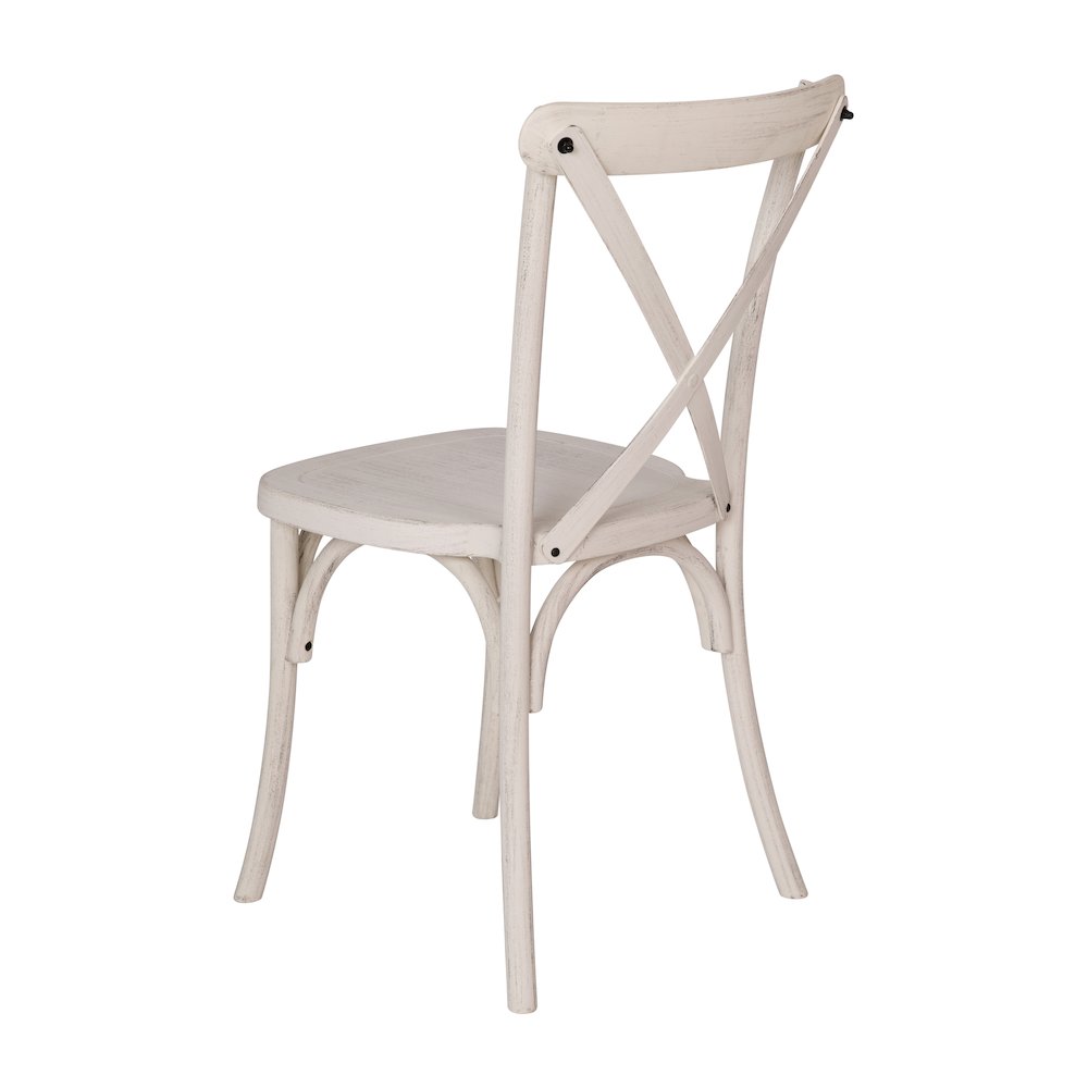 2-pack Advantage White Resin X-Back Chair