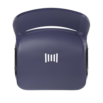 661 lb. Capacity Navy Shell Stack Chair with Black Frame and 16'' Seat Height