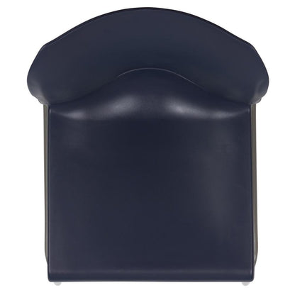 HERCULES Series 880 lb. Capacity Navy Full Back Contoured Stack Chair with Gray Powder Coated Sled Base