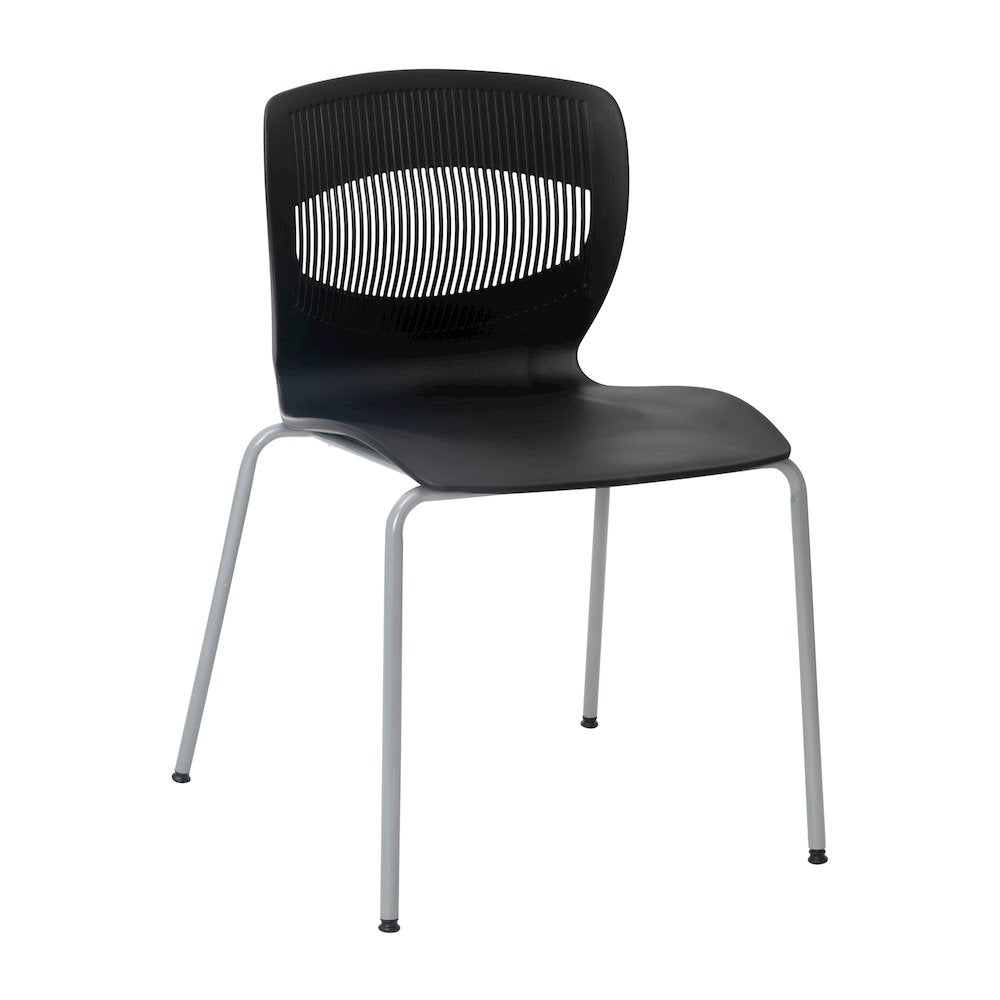 Modern Commercial Grade Stacking Chair with Lumbar Support