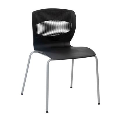 Modern Commercial Grade Stacking Chair with Lumbar Support