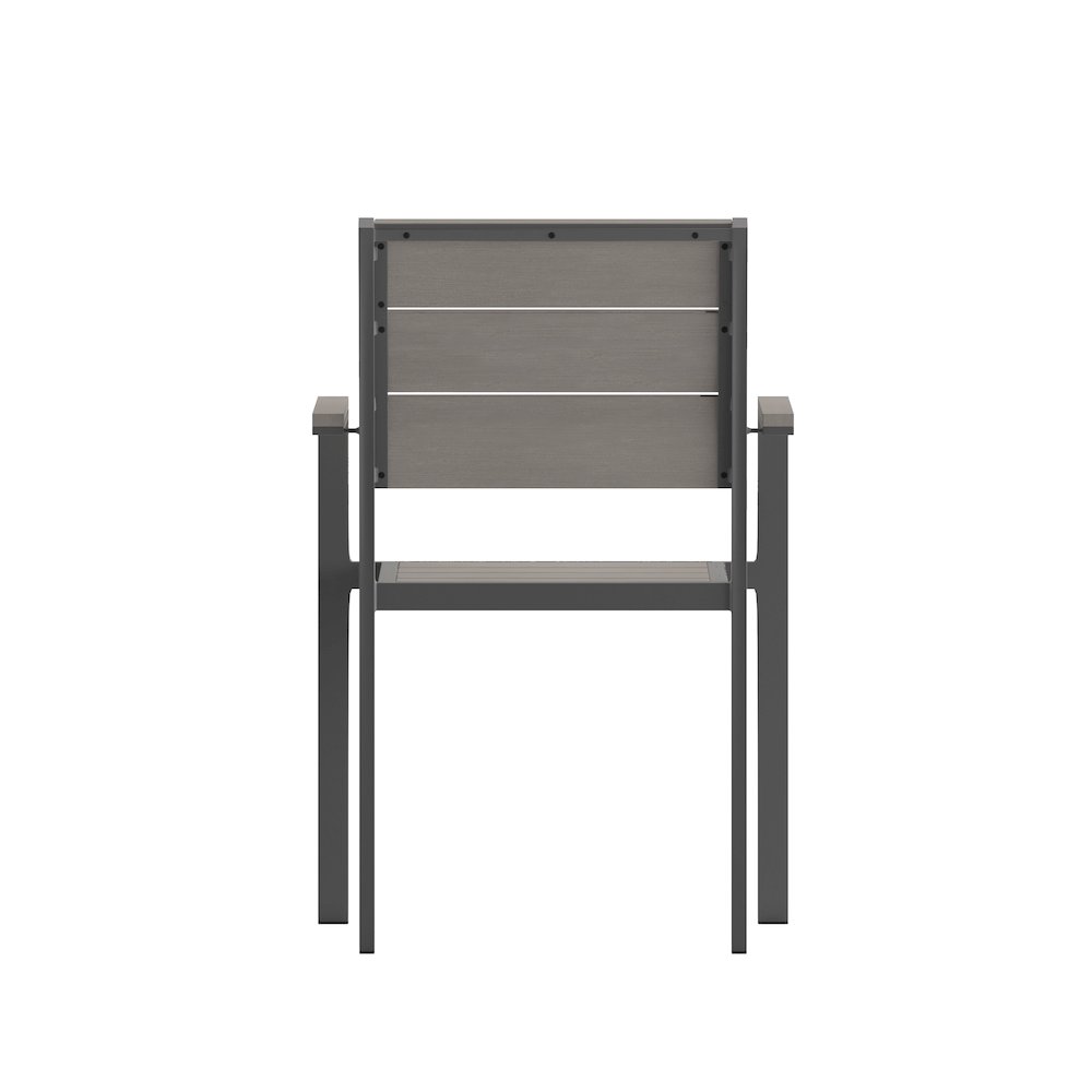 Modern Commercial Grade Patio Chair with Arms