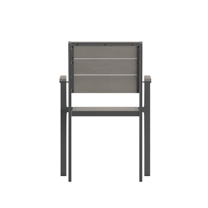 Modern Commercial Grade Patio Chair with Arms