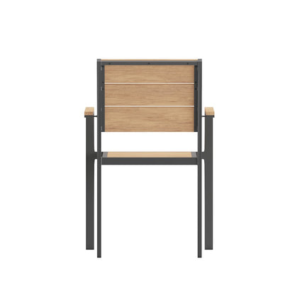 Modern Commercial Grade Patio Chair with Arms