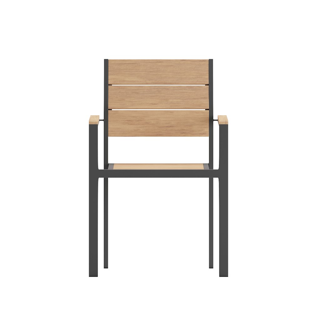 Modern Commercial Grade Patio Chair with Arms