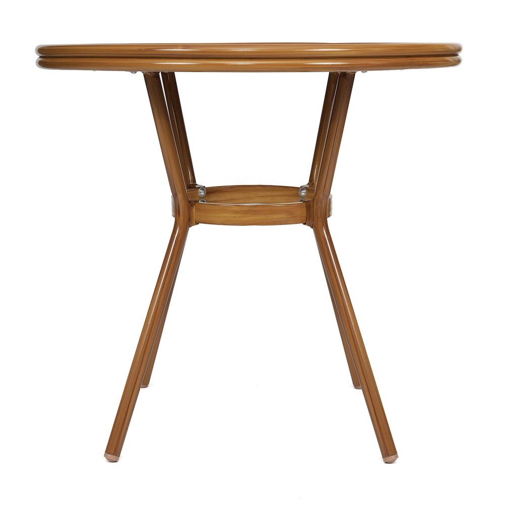 Classic Commercial Grade Bistro Table, Black Textilene/Natural Frame