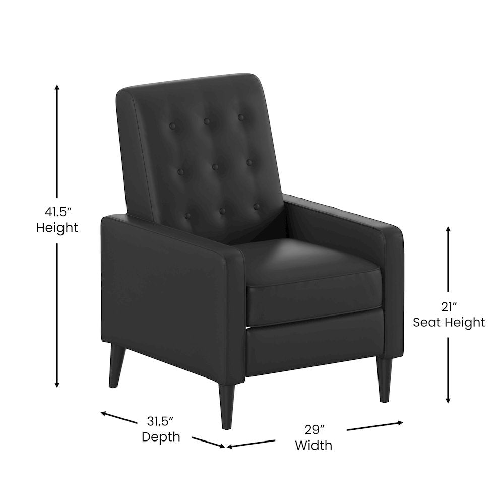 Mid-Century Modern Recliner for Living Room, Bedroom, or Home Office