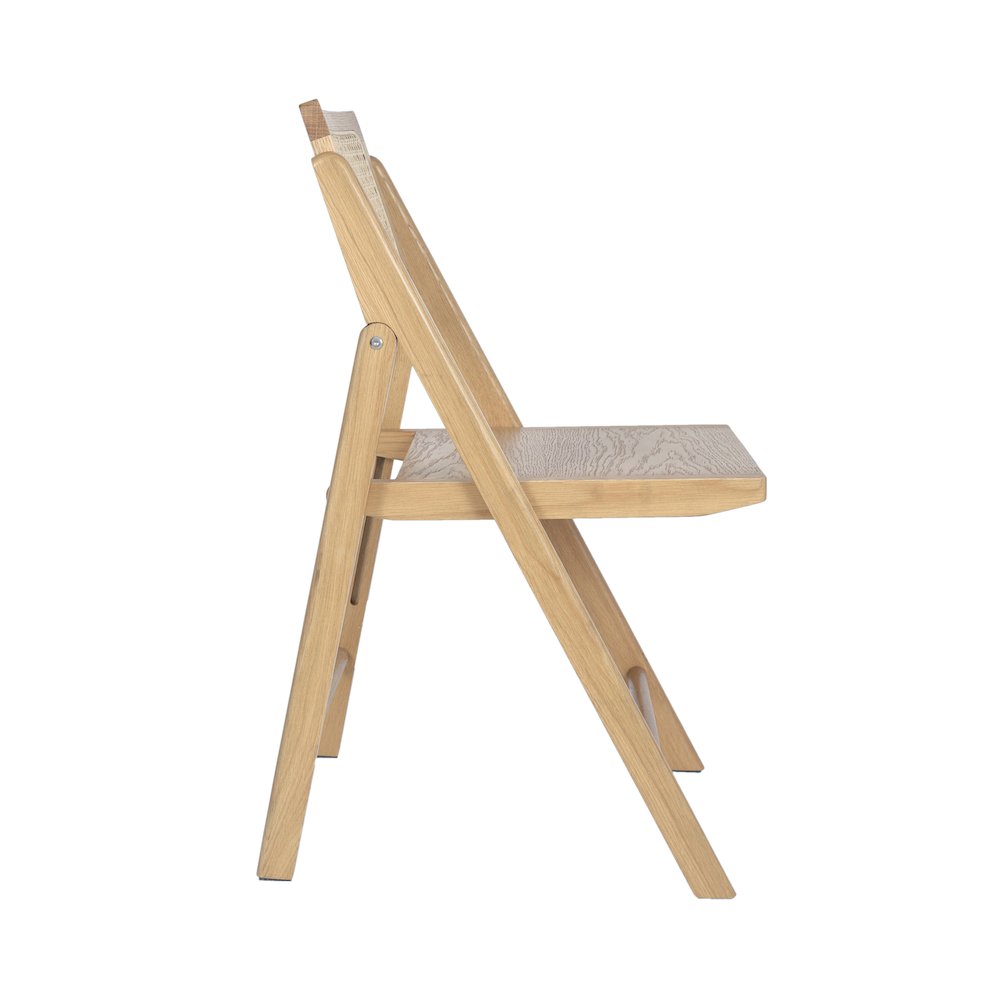 Set of 2 Commercial Cane Rattan Folding Dining and Event Chairs, Natural