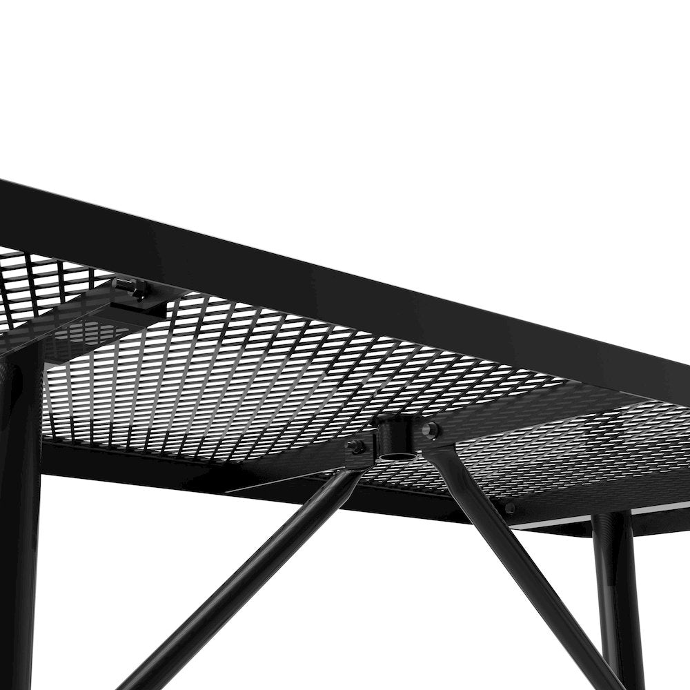 Mantilla 6' Rectangular Outdoor Picnic Table, Black