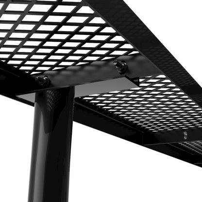 Mantilla 6' Rectangular Outdoor Picnic Table, Black