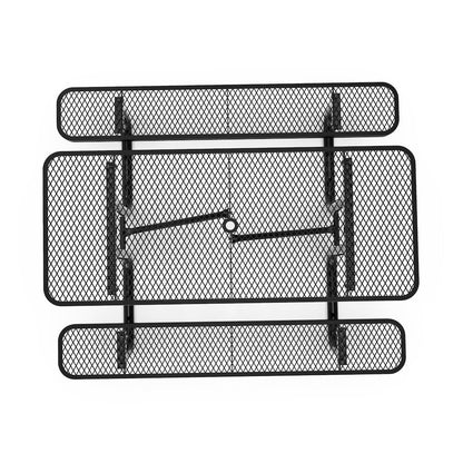 Mantilla 6' Rectangular Outdoor Picnic Table, Black