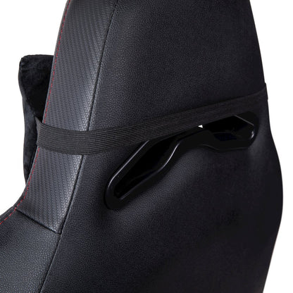 High Back Gaming Chair with 4D Armrests, Black with Red Stitching