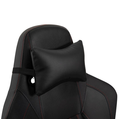 High Back Gaming Chair with 4D Armrests, Black with Red Stitching