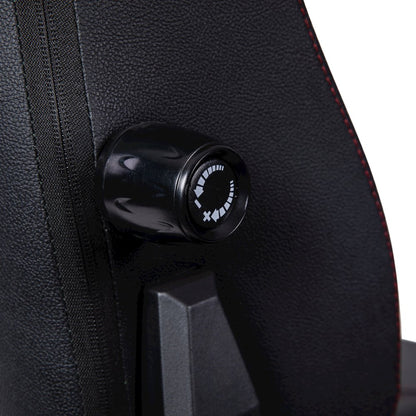 High Back Gaming Chair with 4D Armrests, Black with Red Stitching