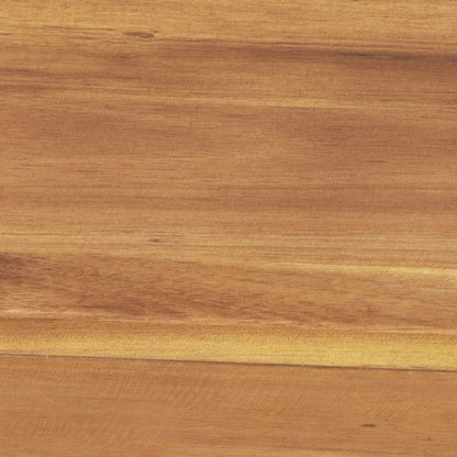 Solid Acacia Wood Bench for 2 with Slatted Top in a Natural Finish