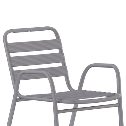 Contemporary Patio Chair with Arms for Indoor and Outdoor Use
