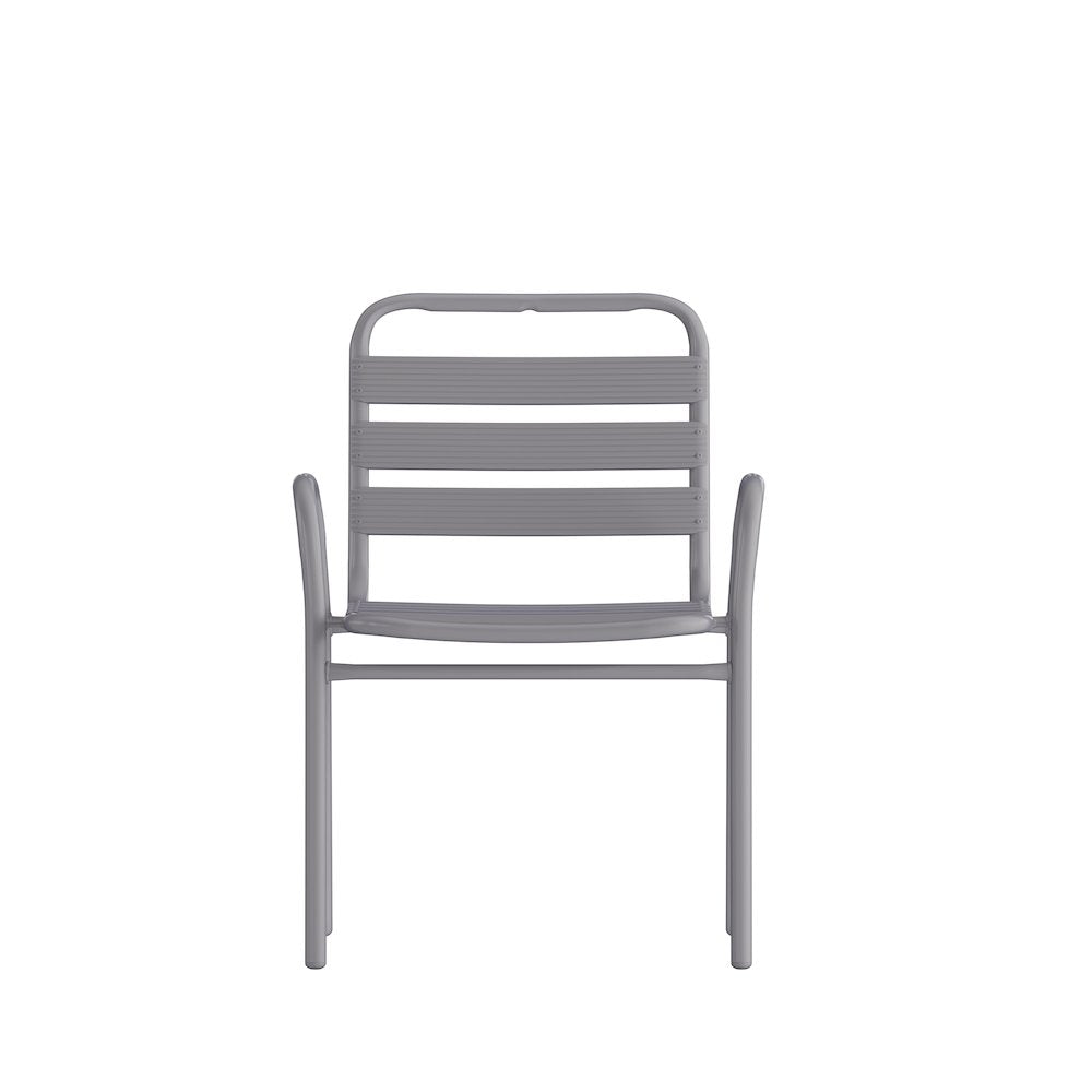 Contemporary Patio Chair with Arms for Indoor and Outdoor Use