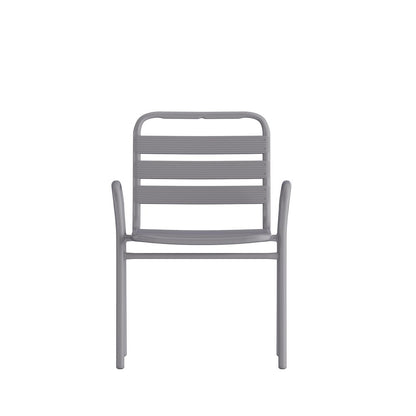 Contemporary Patio Chair with Arms for Indoor and Outdoor Use